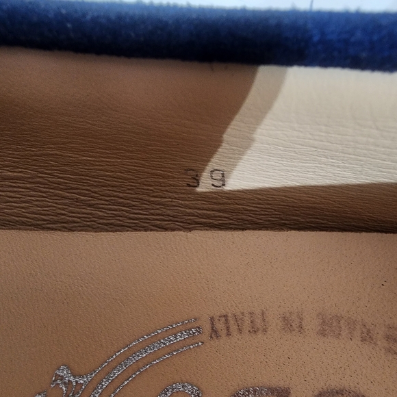 Tod's Blue Leather Loafers Driving Moccasin Size 39 US 8.5 - Picture 6 of 10